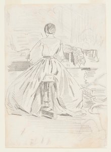 Kobieta przy fortepianie autorstwa Winslow Homer