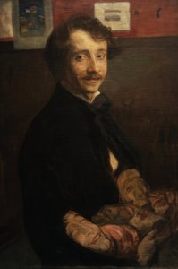 Autoportret z maskami autorstwa Wojciech Weiss