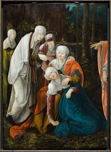 Chrystus opuszczający swoją matkę, ok. 1520 (olej na jodle) autorstwa Wolf Huber