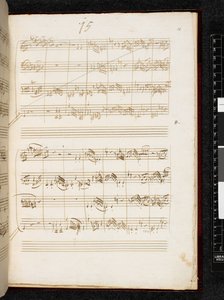 Adagio i fuga c-moll, K. 546, Add. 28996, f.10r autorstwa Wolfgang Amadeus Mozart
