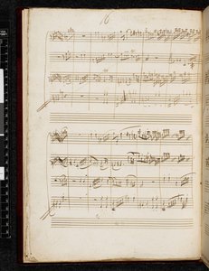 Adagio i fuga c-moll, K. 546, Add. 28996, f.10v autorstwa Wolfgang Amadeus Mozart