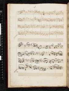 Adagio i fuga c-moll, K. 546, Add. 28996, f.4v autorstwa Wolfgang Amadeus Mozart