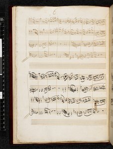 Adagio i fuga c-moll, K. 546, Add. 28996, f.5v autorstwa Wolfgang Amadeus Mozart