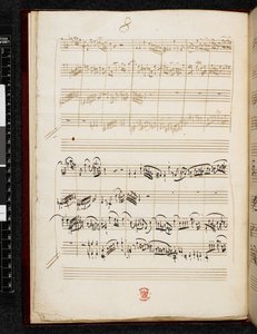 Adagio i fuga c-moll, K. 546, Add. 28996, f.6v autorstwa Wolfgang Amadeus Mozart