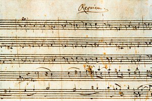 Autograf partytura Requiem KV 626 austriackiego kompozytora Wolfganga Amadeusza Mozarta (1756-1791)