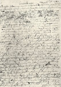 Wolfgang Amadeus Mozart (1756-1791) kompozytor austriacki. Odręcznie napisany list do siostry Nannerl. Neapol 19 marca 1770 autorstwa Wolfgang Amadeus Mozart