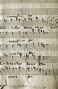 Robocza partytura Requiem Wolfganga Amadeusza Mozarta (partytura muzyczna) autorstwa Wolfgang Amadeus Mozart