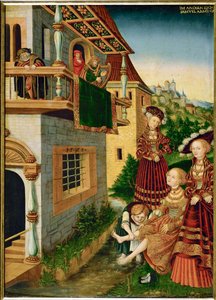 Dawid i Batszeba (obraz na drewnie lipowym) autorstwa Wolfgang Krodel