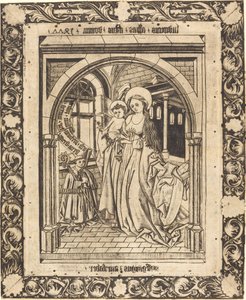 Madonna z Dzieciątkiem z opatem Ludwigiem von Churchwalden autorstwa Wolfgang The Goldsmith after Master E.S.