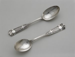 Para łyżeczek do herbaty, ok. 1860-1871 (srebrny)
