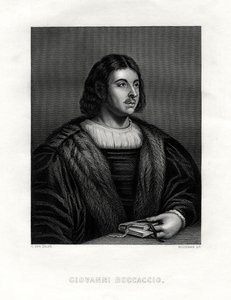 Giovanni Boccaccio, włoski pisarz i poeta, XIX wiek. autorstwa Woodman