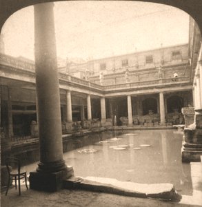 Łaźnie rzymskie, Bath, Anglia, 1900.