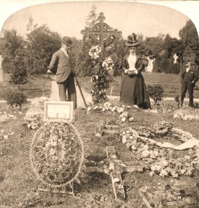 Grób Charlesa Stewarta Parnella, największego przywódcy Irlandii, Dublin, 1896.