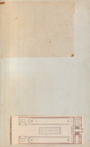 Strona z albumu z rysunkami i kilkoma rycinami architektury, Int..., ca. 1800-1850. Twórcy: Warsztat Charlesa Perciera, Warsztat Pierre