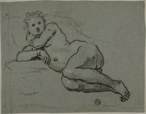 Leżący akt autorstwa Workshop of Domenico Tintoretto