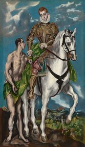 Święty Marcin i żebrak autorstwa Workshop of El Greco