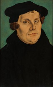 Dyptyk z portretami Lutra i jego żony autorstwa workshop of Lucas Cranach the Elder