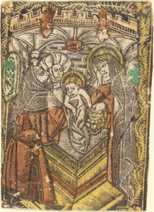 Ofiarowanie w świątyni autorstwa Workshop of Master of the Borders with