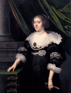 Księżniczka Amalia z Solms, żona Fryderyka Henryka Orańskiego autorstwa Workshop of Michiel van Mierevelt