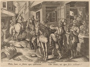 Staphae, Sive Stapedes (strzemiona lub podnóżki) autorstwa Workshop of Philip Galle after Jan van der Straet