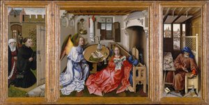 Ołtarz Mérode (Tryptyk Zwiastowania) autorstwa Workshop of Robert Campin