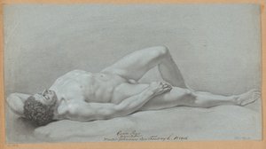 Półleżący akt męski (I nagroda 1806)