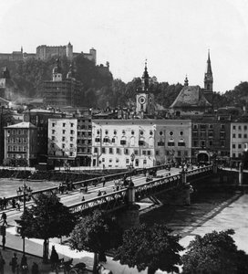 Most nad Salzach, Salzburg, Austria, ok. 1900.