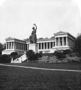 Pomnik Ruhmeshalle i Bawarii, Monachium, Niemcy, ok. 1900 r.