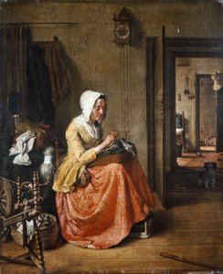 Koronczarka, ok. 1831 (olej na płótnie) autorstwa Wybrand Hendriks