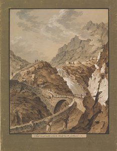 Diabelski Most w kierunku Góry Gotarda w Szwajcarii, 1785-1824. autorstwa Xaver Triner