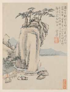 Album pejzaży sezonowych, karta G poprzednia karta 7, 1668. autorstwa Xiao Yuncong