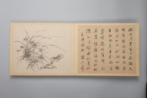 Wyrafinowana elegancja w czterech porach roku Shiji seiga, Album obrazów kwiatowych, 1844. autorstwa Yamamoto Baiitsu