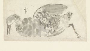martwy ptak wodny autorstwa Yamamoto Shinryo Baiitsu (possibly)