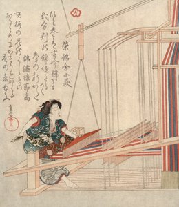 Tkactwo Hataori, c1829. autorstwa Yanagawa Shigenobu