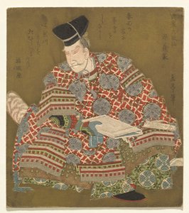 Minamoto no Yoshiie, from the series Six Immortal Samurai Poets (Buke Rokkasen) autorstwa Yashima Gakutei