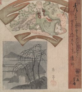 Tao Yuanming i chata autorstwa Trzech Wierzb autorstwa Yashima Gakutei