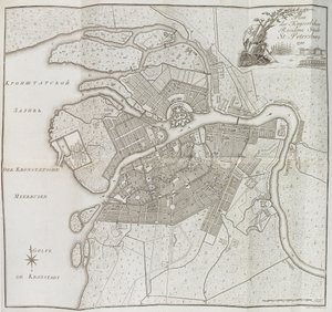 Mapa Sankt Petersburga, 1790. autorstwa Yefim Maximovich Khudyakov