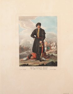 Oficer Kozaków Zaporoskich, 1812 r. autorstwa Yegor Karneyev