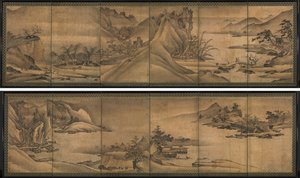 Krajobraz czterech pór roku autorstwa Yi Sumun (Korean, b. c. 1404)