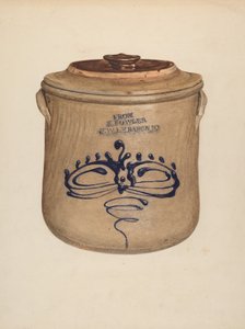 Garnek z pokrywką, ok. 1900 r. 1938. autorstwa Yolande Delasser