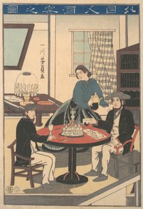 Impreza Wina Cudzoziemców Gaikokujin shuen no zu, z serii bez tytułu ..., 10 miesiąc 1860.