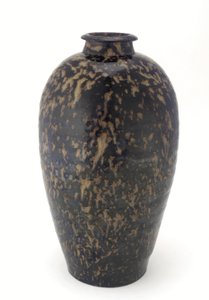 Butelka z szylkretową glazurą, prowincja Jiangxi, XIII-XIV w. (ceramika)