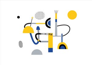 Kompozycja abstrakcyjnej geometrii, 2017 (ilustracja wektorowa)