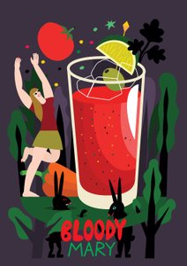Krwawa Mary, 2017 (ilustracja wektorowa)