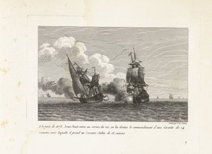 Jan Bart w dienst van de koning van Frankrijk, 1678 Po pokoju z 1678 r. Jean-Bart wszedł do służby królewskiej, otrzymał dowództwo nad 14-działową korwetą, z którą wziął 16-działową Corsair Saltin (tytuł na obiekcie) Kolekcja grzebieni