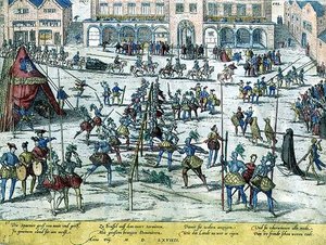 Turniej zorganizowany w Brukseli przez Hiszpanów w celu podniesienia morale żołnierzy i podkreślenia, że Holandia jest teraz ich autorstwa Zacharias (school of) Dolendo