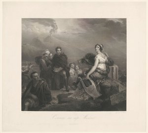 Corinne z wyciągarką w Capo Miseno Corinne au cap Misenel (tytuł na obiekcie) autorstwa Zachée Prévost