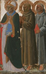 Święci Zenobius, Franciszek i Antoni z Padwy autorstwa Zanobi di Benedetto Strozzi