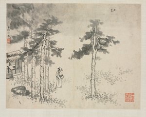 Album krajobrazowy w różnych stylach: Shibiao Waiting for the Moon, 1684.