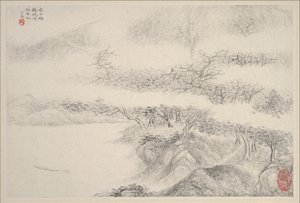 Krajobrazy, dat. 1644. autorstwa Zhang Feng